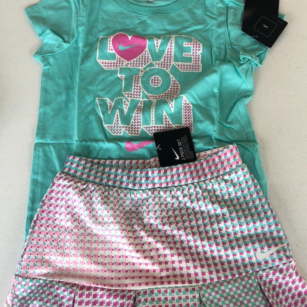 Baby blue and Pink Tu Tu Nike set